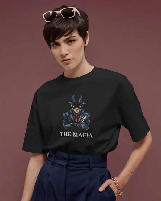 Earth & Thread | The Mafia 100% Cotton Regular Fit T-Shirt - Premium 180 GSM Gangster Persona Graphic Tee