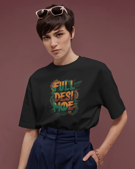 Earth & Thread | FULL DESI MODE 100% Cotton Regular Fit T-Shirt - Premium Vibrant Cultural Tee