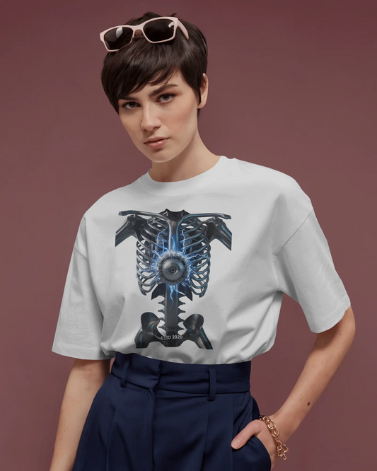 Earth & Thread | Core Energy Ribcage 100% Cotton Regular Fit T-Shirt - Premium 180 GSM Anatomical Graphic