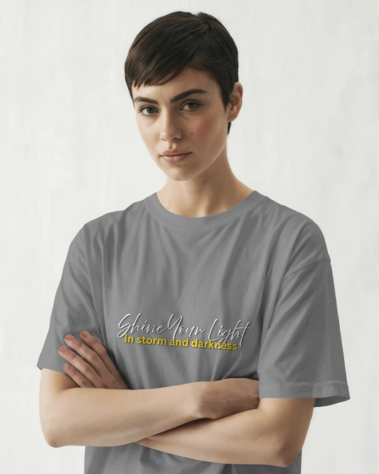 Earth & Thread | Shine Your Light 100% Cotton Regular Fit T-Shirt - Premium 180 GSM Inspirational Graphic Tee