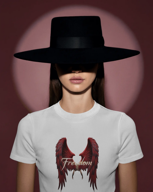 Premium Cotton T-Shirt – Wings of Freedom Edition