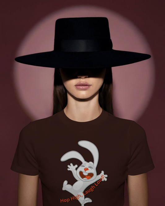Earth & Thread | Hop High! 100% Cotton Regular Fit T-Shirt - Premium 180 GSM Energetic Rabbit Graphic Tee