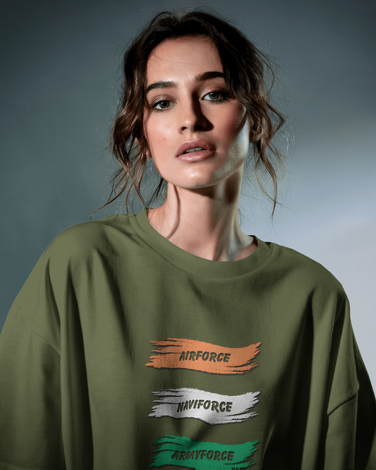 Oversized French Terry – Armed Forces Tribute Tee