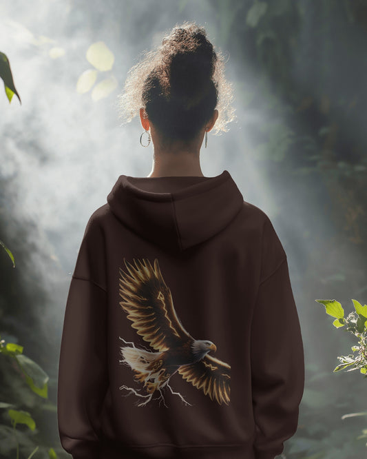 Oversized Hoodie – Black Eagle Lightning Edition
