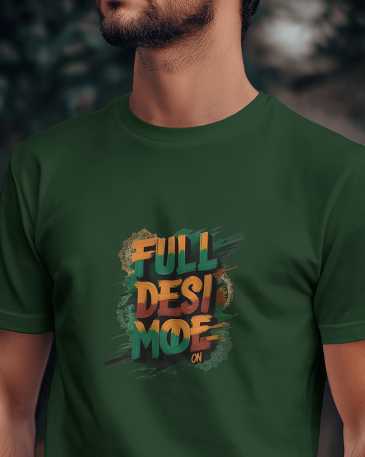 Earth & Thread | FULL DESI MODE 100% Cotton Regular Fit T-Shirt - Premium Vibrant Cultural Tee