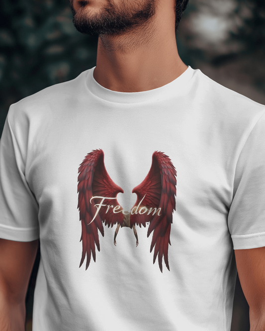 Premium Cotton T-Shirt – Wings of Freedom Edition
