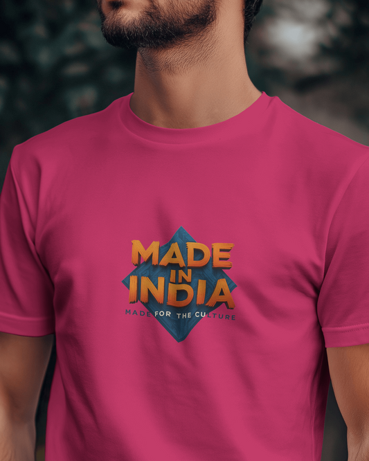 Earth & Thread | MADE IN INDIA 100% Cotton Regular Fit T-Shirt - Premium 180 GSM Patriotic Cultural Tee