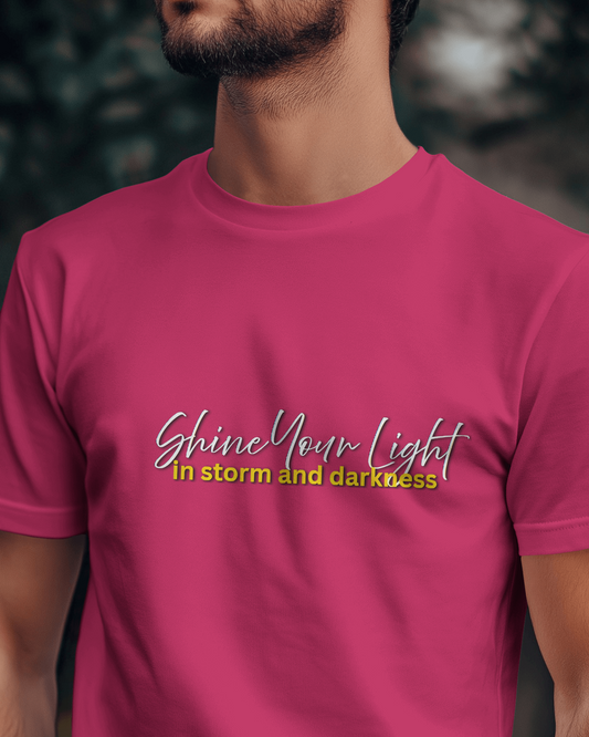 Earth & Thread | Shine Your Light 100% Cotton Regular Fit T-Shirt - Premium 180 GSM Inspirational Graphic Tee