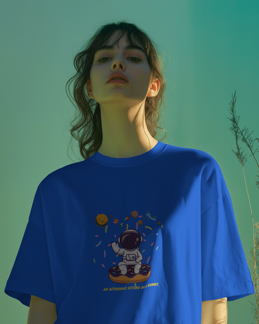 Explore the Unknown in Oversized Comfort – Astronaut Tee