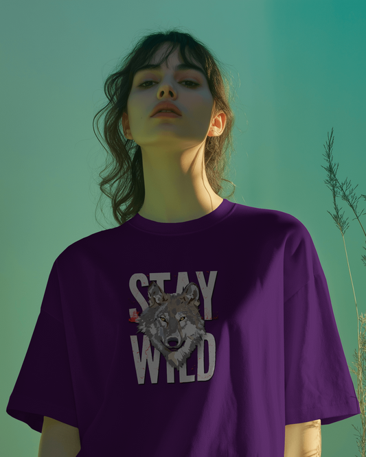 Stay Wild Wolf Tee – Smooth Comfort & Fearless Style