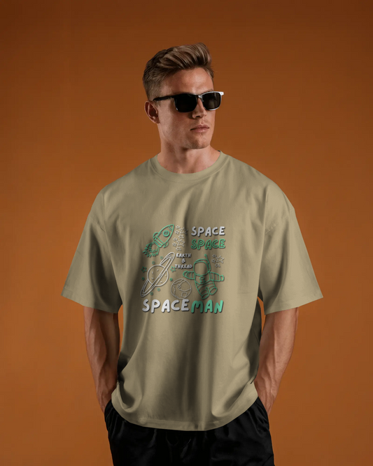Explore the Cosmos in Oversized Comfort – Spaceman Tee