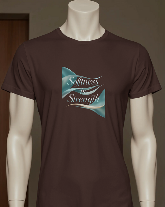 Earth & Thread | Softness Is Strength 100% Cotton Regular Fit T-Shirt - Premium 180 GSM Empowering Tee