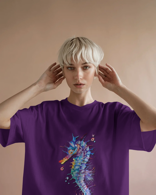 Elegance in Motion – Ultra-Smooth Seahorse Tee