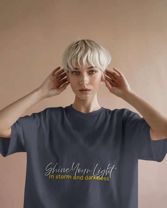 Earth & Thread | Shine Your Light 100% Cotton Regular Fit T-Shirt - Premium 180 GSM Inspirational Graphic Tee