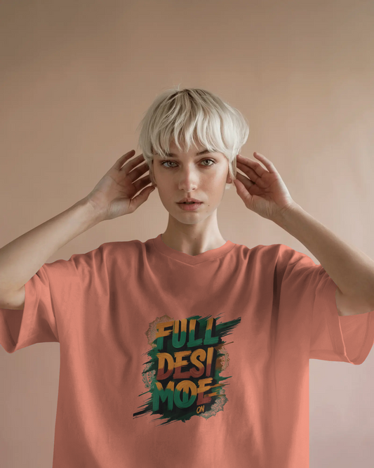 Earth & Thread | FULL DESI MODE 100% Cotton Regular Fit T-Shirt - Premium Vibrant Cultural Tee