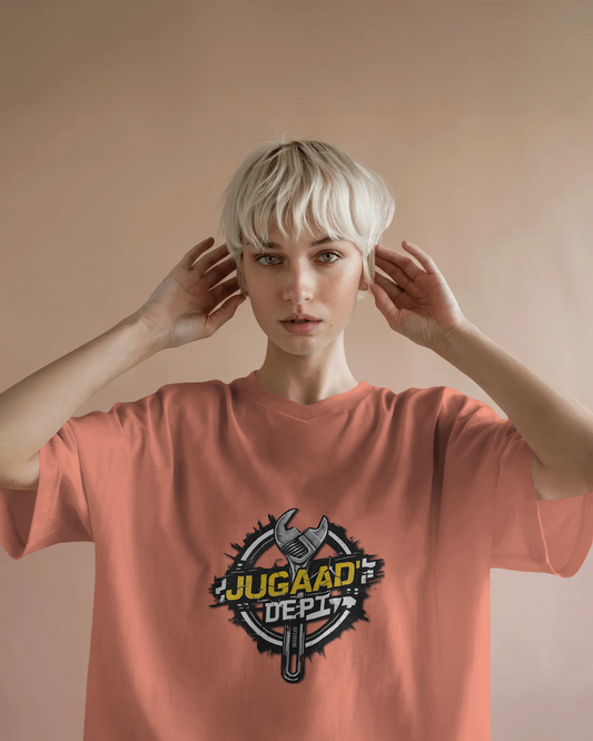 Earth & Thread | JUGAAD DEPT 100% Cotton Regular Fit T-Shirt - Premium 180 GSM Innovative Mechanic Graphic