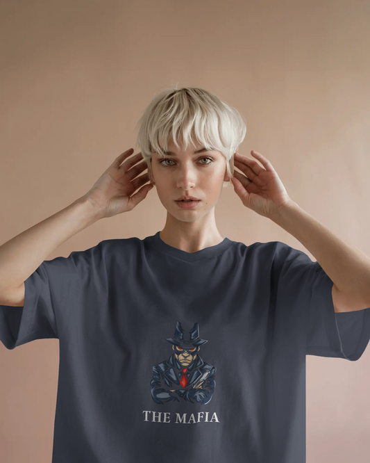 Earth & Thread | The Mafia 100% Cotton Regular Fit T-Shirt - Premium 180 GSM Gangster Persona Graphic Tee
