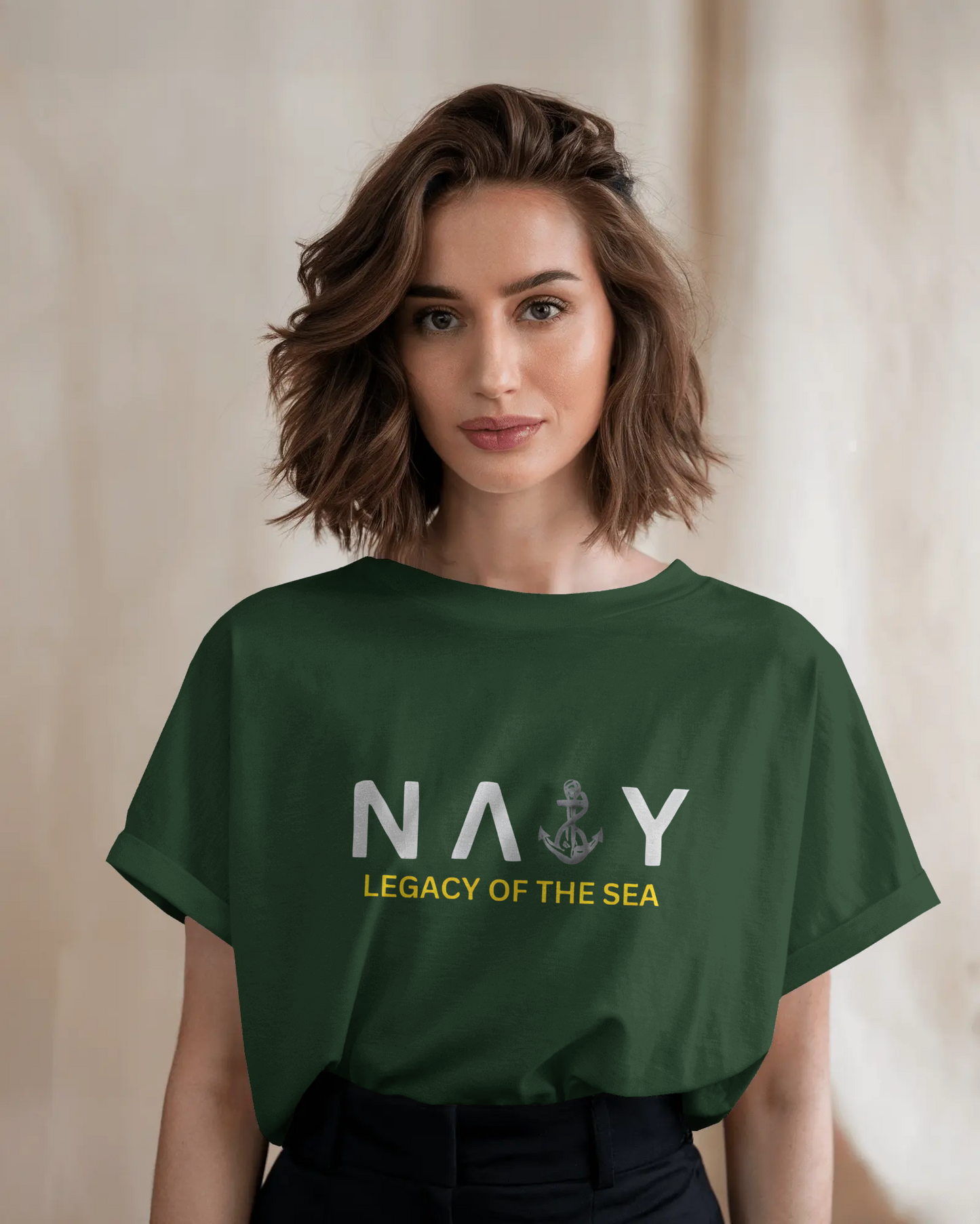 Earth & Thread | Navy Legacy of the Sea 100% Cotton Regular Fit T-Shirt - Premium 180 GSM Maritime Heritage Tee