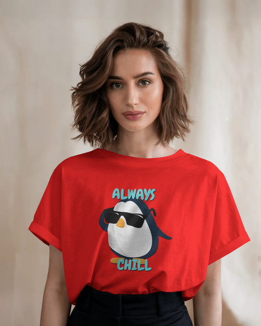 Chill in Ultra-Smooth Comfort – Premium Cotton Penguin Tee