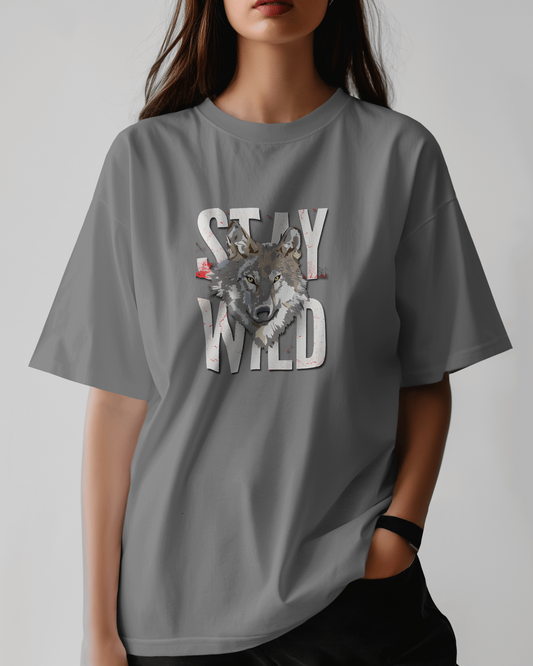 Stay Wild Wolf Tee – Smooth Comfort & Fearless Style