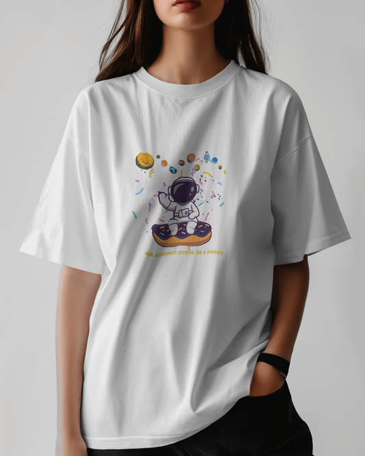 Explore the Unknown in Oversized Comfort – Astronaut Tee