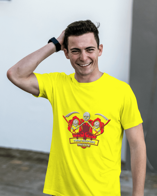 Earth & Thread | Devil Trio 100% Cotton Regular Fit T-Shirt - Premium 180 GSM Edgy Graphic Tee