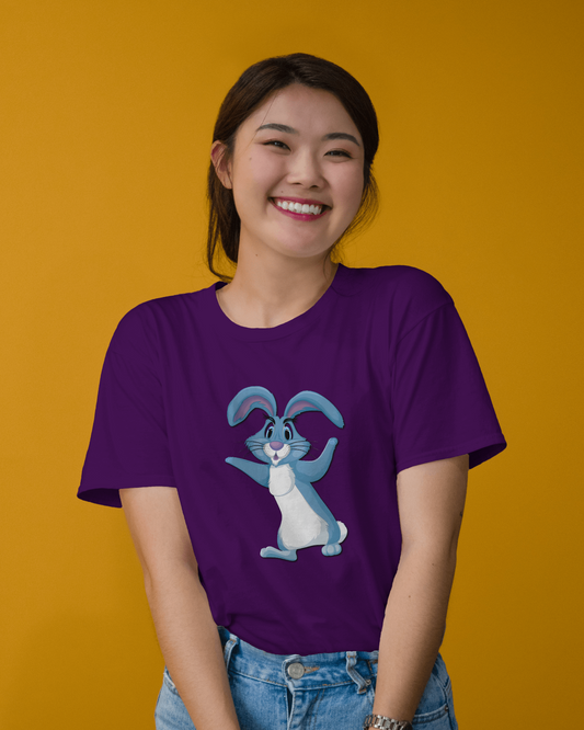 Bounce Into Comfort – Energetic Bunny Tee