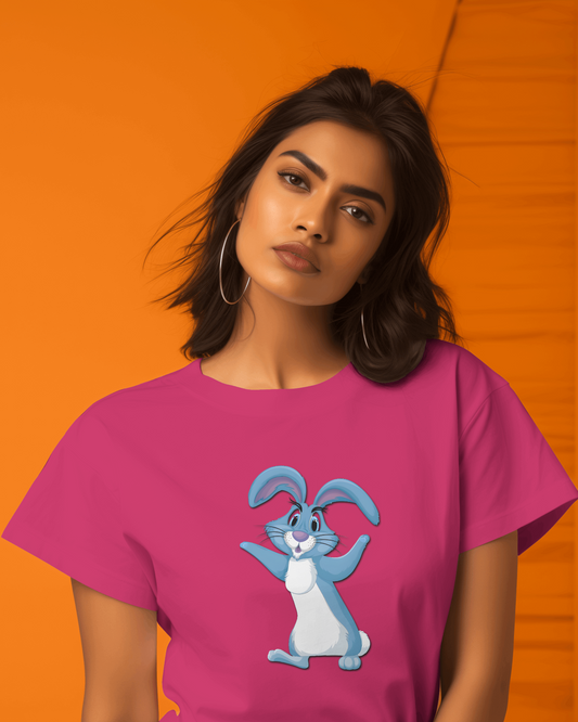Bounce Into Comfort – Energetic Bunny Tee