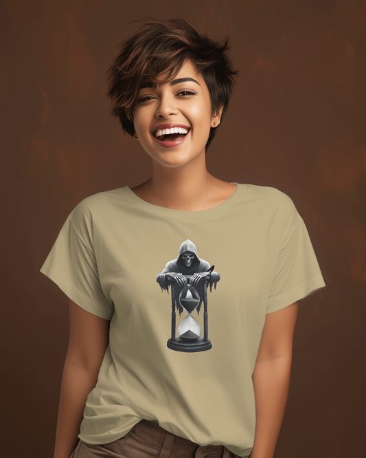 Earth & Thread | Reaper Hourglass 100% Cotton Regular Fit T-Shirt - Premium 180 GSM Dark Academia Graphic