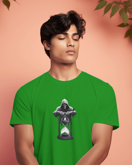 Earth & Thread | Reaper Hourglass 100% Cotton Regular Fit T-Shirt - Premium 180 GSM Dark Academia Graphic