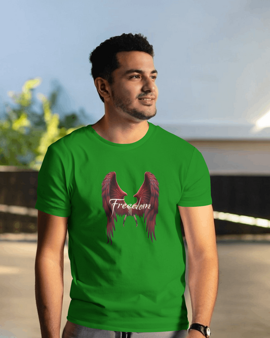 Premium Cotton T-Shirt – Wings of Freedom Edition