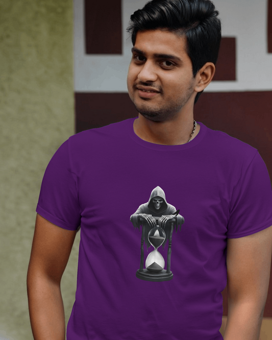 Earth & Thread | Reaper Hourglass 100% Cotton Regular Fit T-Shirt - Premium 180 GSM Dark Academia Graphic