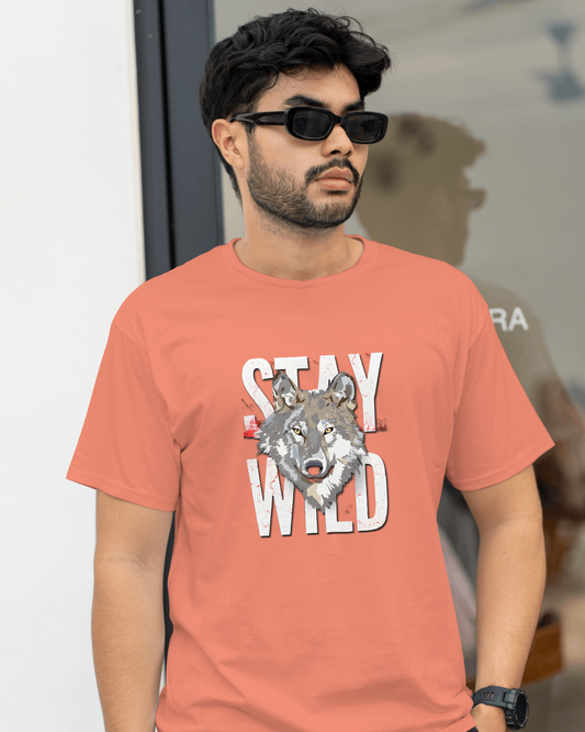 Stay Wild Wolf Tee – Smooth Comfort & Fearless Style