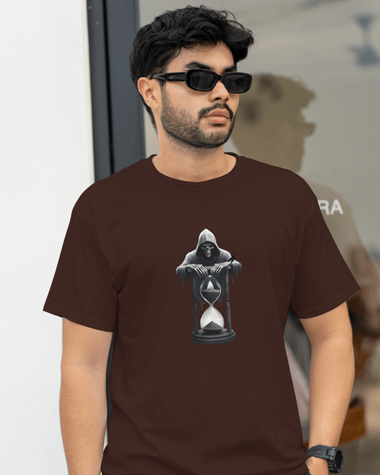 Earth & Thread | Reaper Hourglass 100% Cotton Regular Fit T-Shirt - Premium 180 GSM Dark Academia Graphic