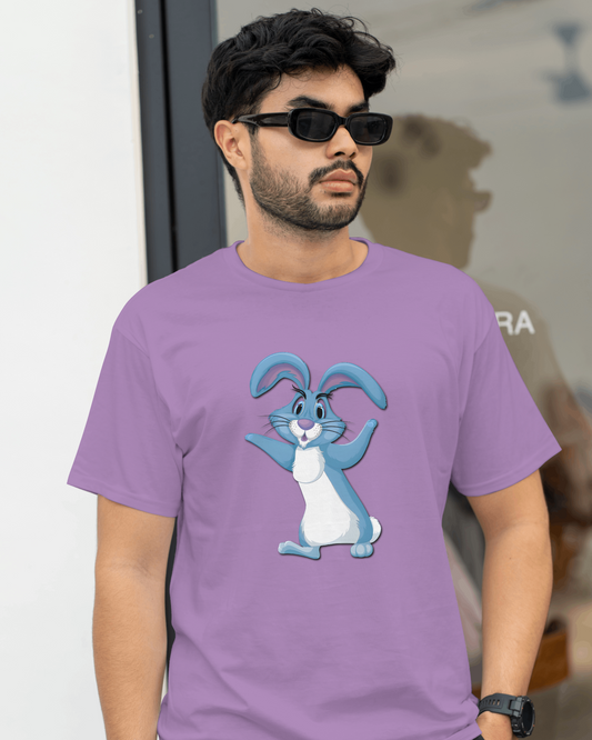 Bounce Into Comfort – Energetic Bunny Tee