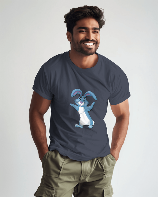 Bounce Into Comfort – Energetic Bunny Tee