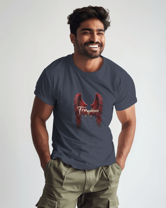 Premium Cotton T-Shirt – Wings of Freedom Edition