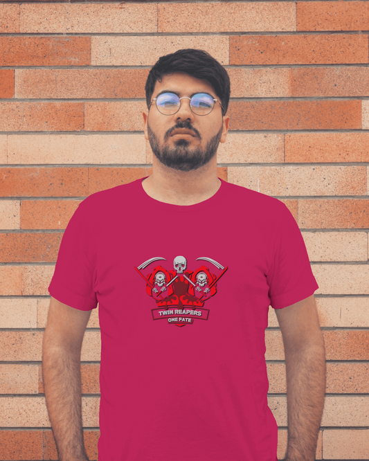 Earth & Thread | Devil Trio 100% Cotton Regular Fit T-Shirt - Premium 180 GSM Edgy Graphic Tee