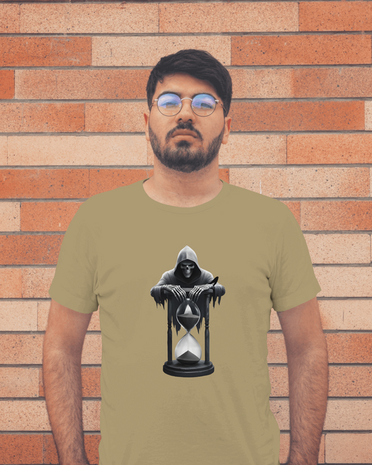 Earth & Thread | Reaper Hourglass 100% Cotton Regular Fit T-Shirt - Premium 180 GSM Dark Academia Graphic