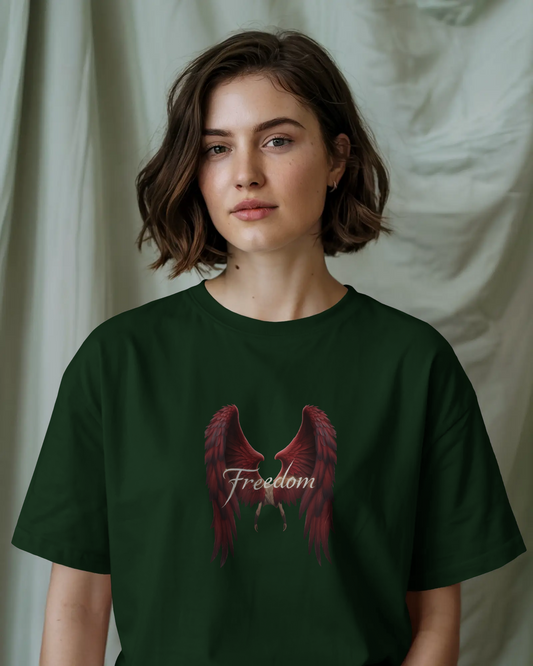 Premium Cotton T-Shirt – Wings of Freedom Edition