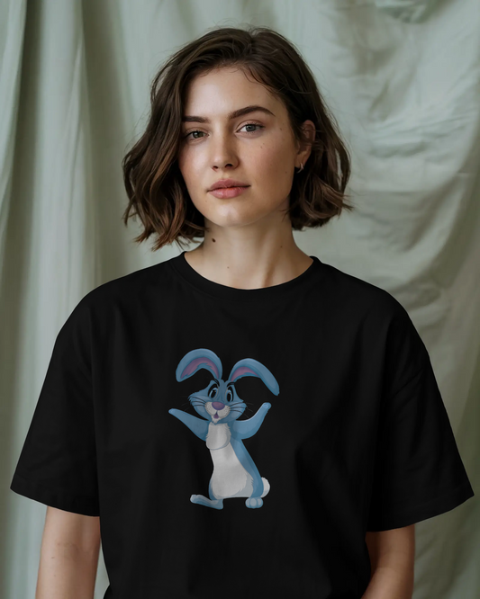 Bounce Into Comfort – Energetic Bunny Tee