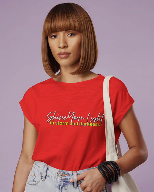 Earth & Thread | Shine Your Light 100% Cotton Regular Fit T-Shirt - Premium 180 GSM Inspirational Graphic Tee