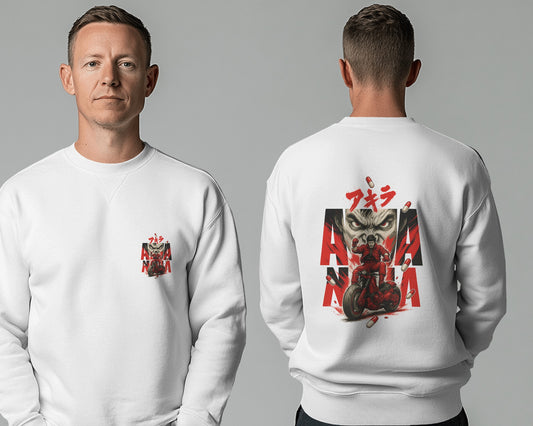 Earth & Thread Unisex Akira Anime Graphic Oversized Sweatshirt | 350 GSM Cotton Fleece Pullover | Casual Winter Streetwear for Men & Women | Premium Japanese Anime Design