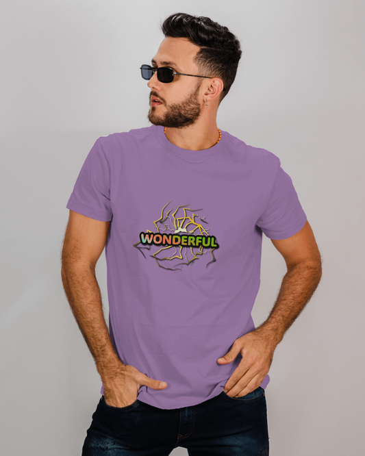 Earth & Thread | Wonderful 100% Cotton Regular Fit T-Shirt - Premium 180 GSM Positive Energy Graphic Tee