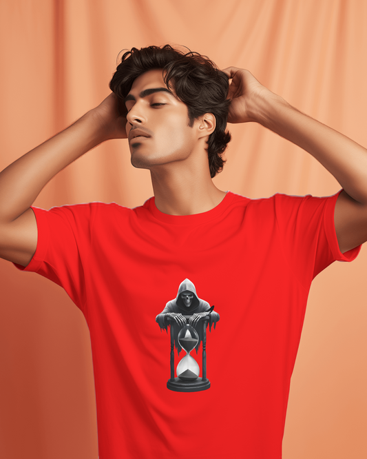 Earth & Thread | Reaper Hourglass 100% Cotton Regular Fit T-Shirt - Premium 180 GSM Dark Academia Graphic