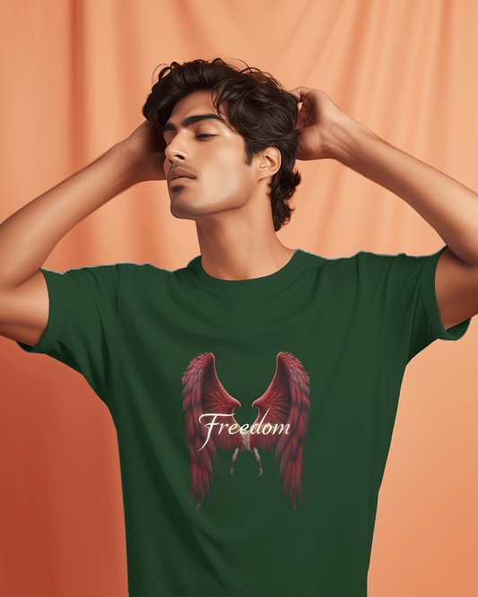 Premium Cotton T-Shirt – Wings of Freedom Edition