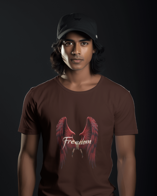 Premium Cotton T-Shirt – Wings of Freedom Edition