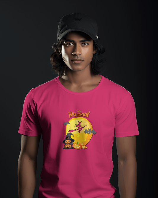 Hauntingly Smooth Comfort – Flying Witch Halloween Tee
