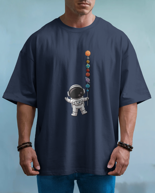 Oversized French Terry – Astronaut & Planets Tee