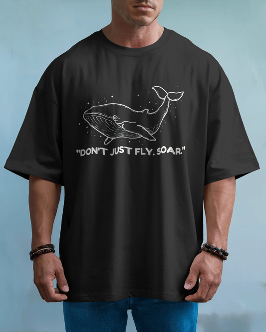 🐋 Oversized French Terry – Soar Beyond Tee ✨